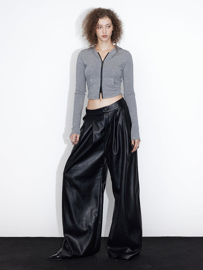 Leather Straight Smooth Cool Pants