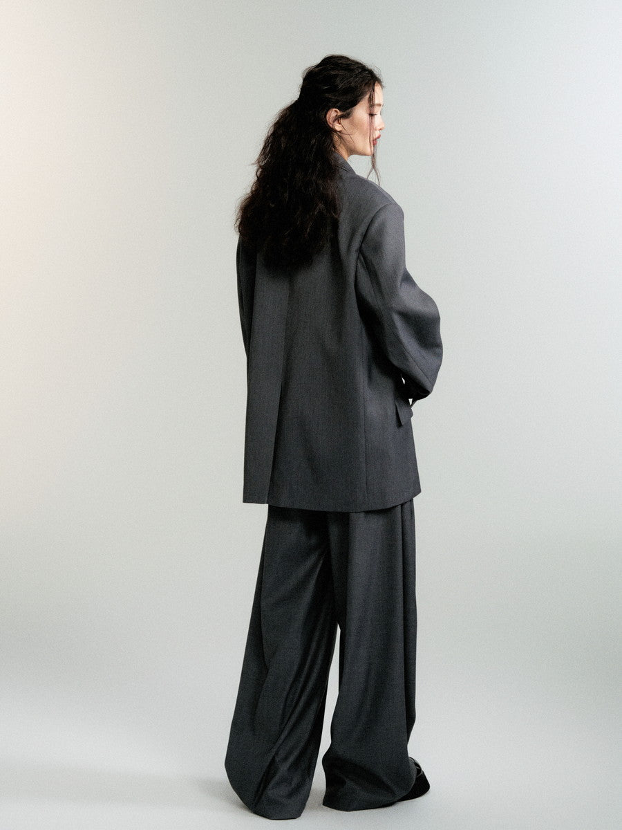 Set-Up Suit Simple Classy Ovresize Jacket＆Pants