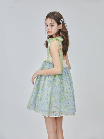 Flower Fairy Fluffily Ribbon Ribbon One-piece