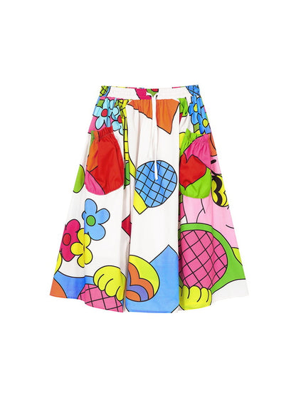 Colorful Nichi Animal Big-Pocket Fancy Flare-Skirt