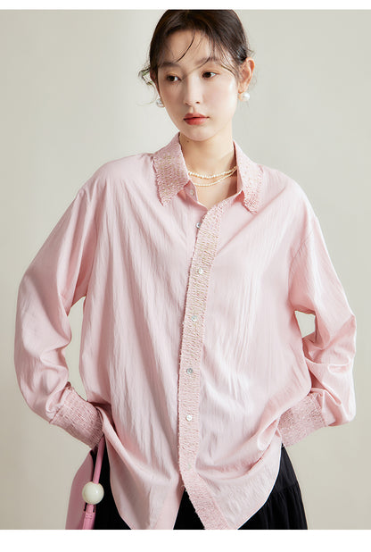 Nichi Pleats Gather Oversize Shirt