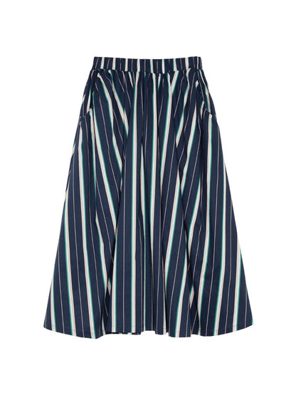 Stripe Casual Smmer Tulip Shirt&amp;Long-Skirt