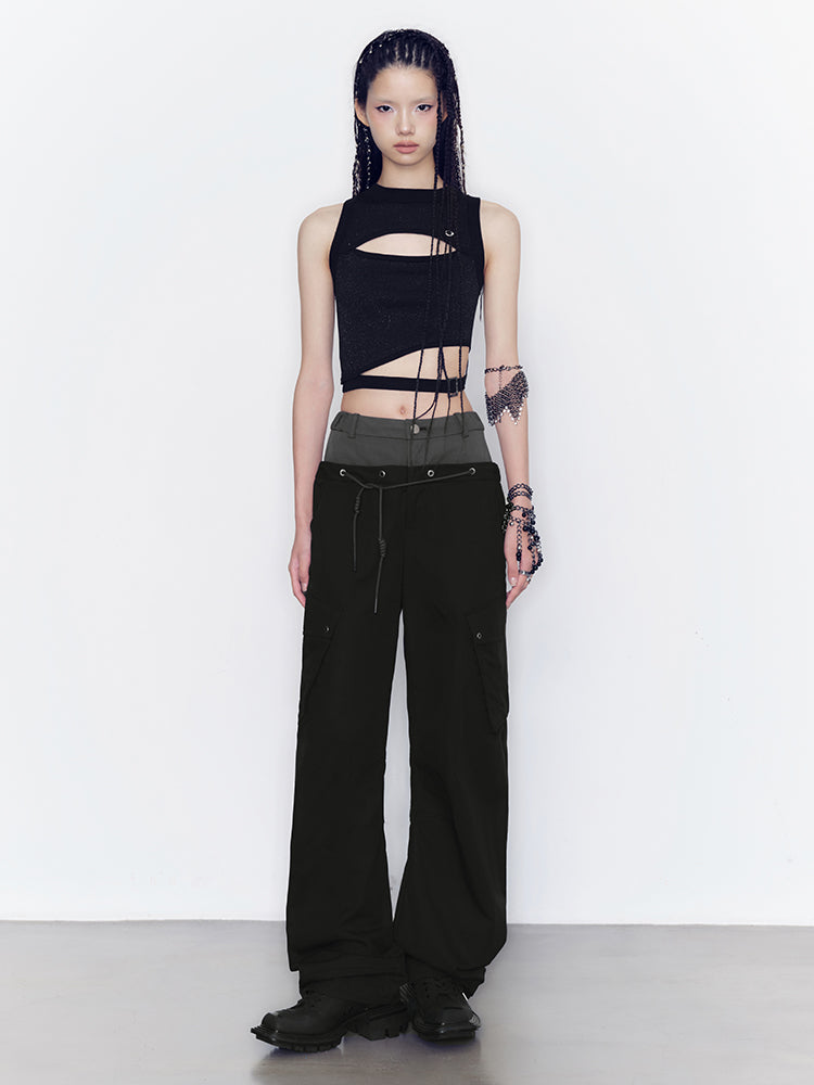 Nichi-Cut Belt Sexy Glossy Tops