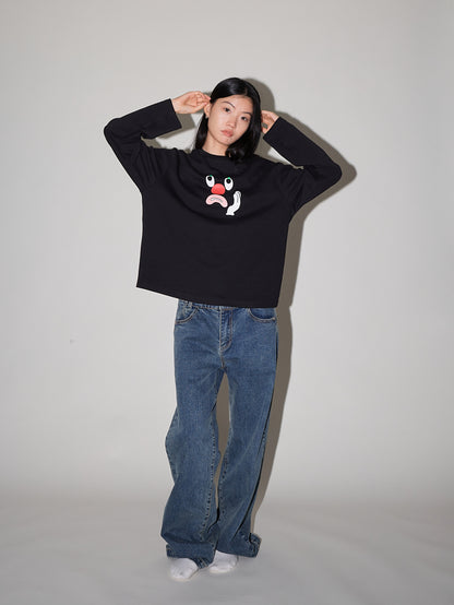 Sweat Character Pop Casual Crew-Neck Pullover