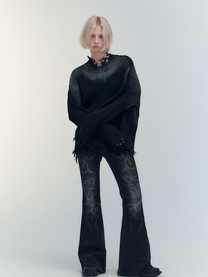 Damage Nichi Loose Oversize Long-Knit