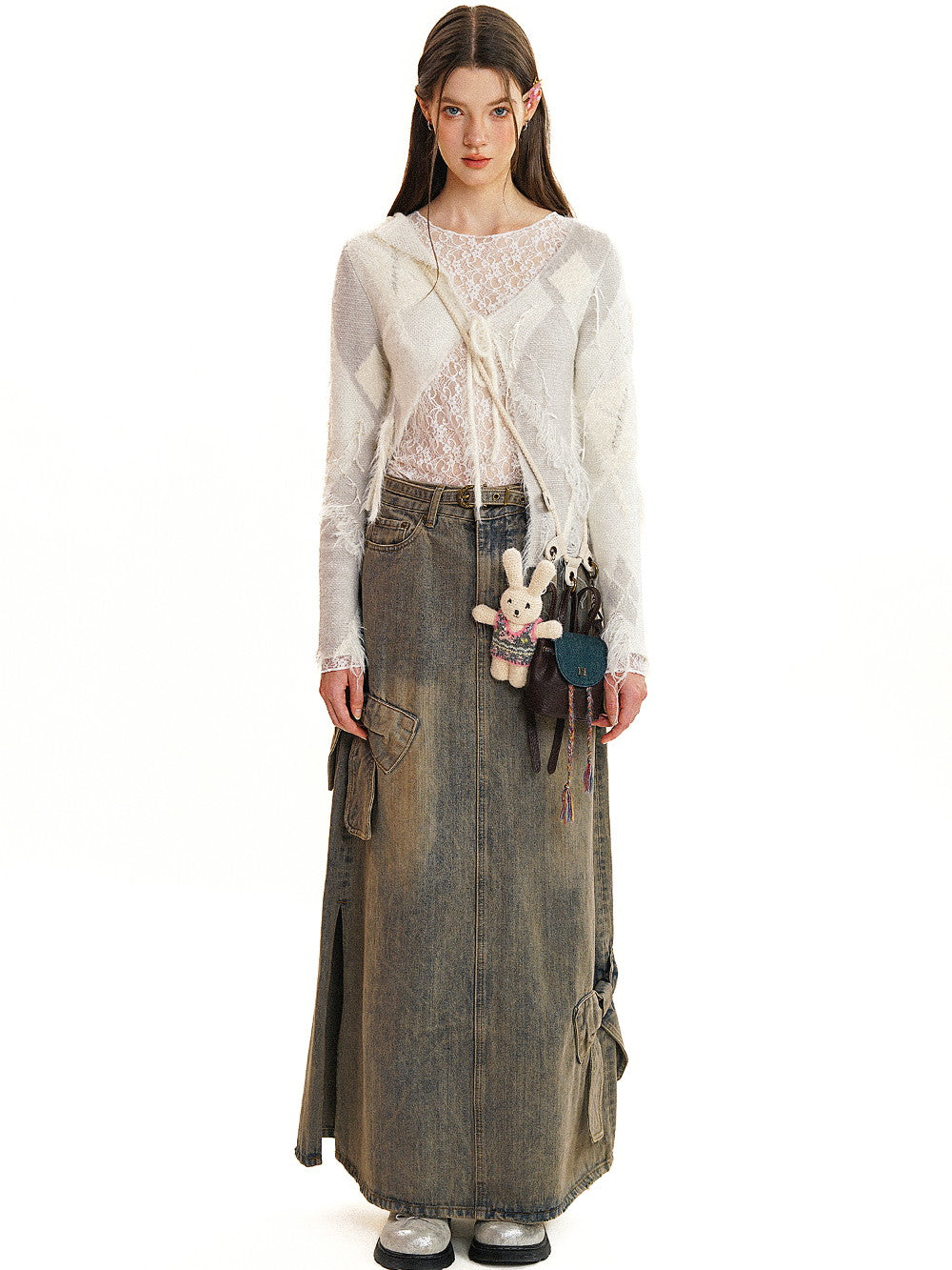 A Line Maxi Skirt With Big Pocket, Long Linen Skirt, Linen Skirt