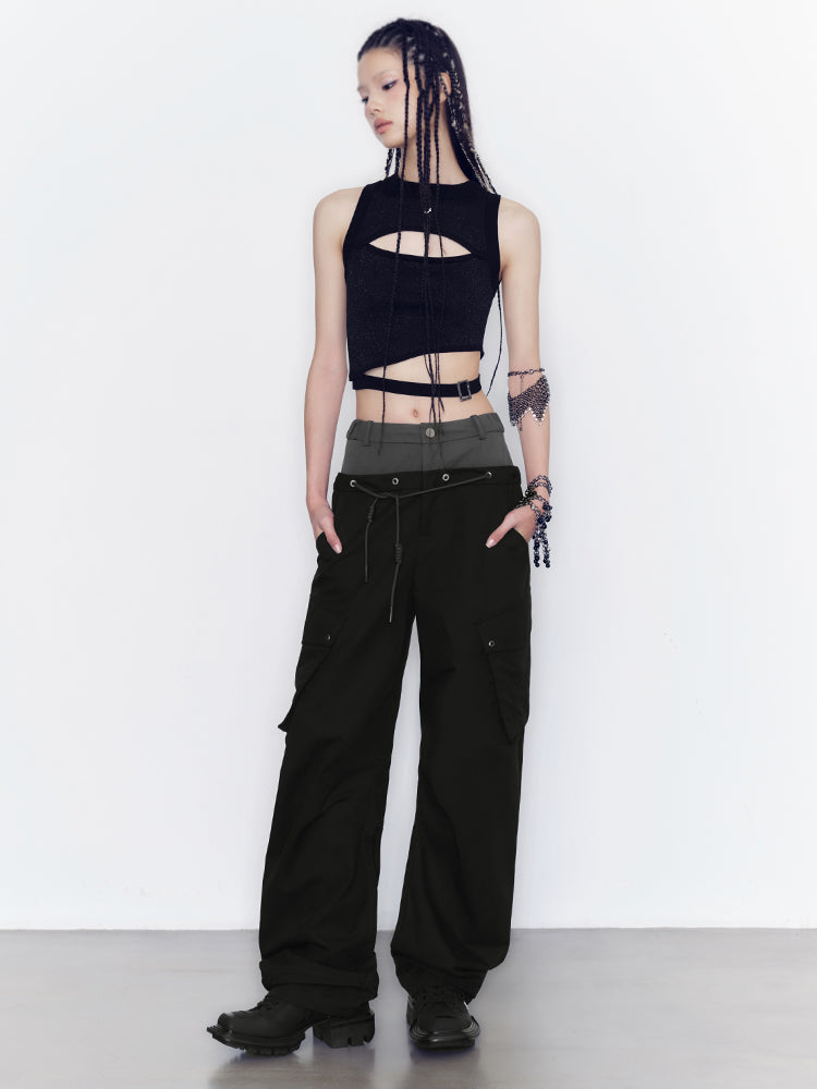 Nichi-Cut Belt Sexy Glossy Tops