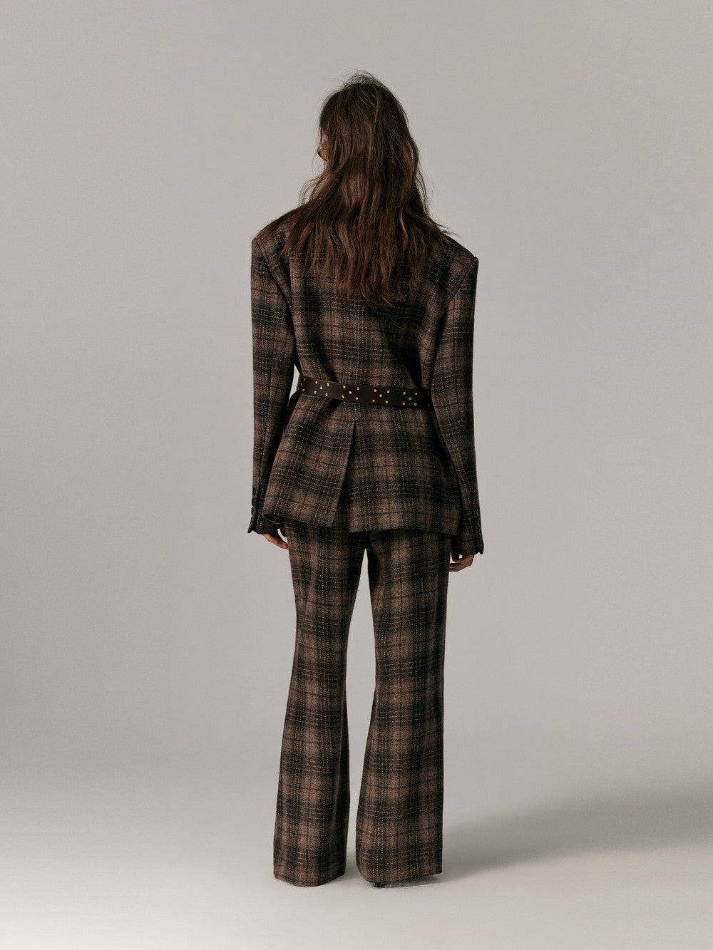 Checked Wool Classy Warm Retro Flare-Pants