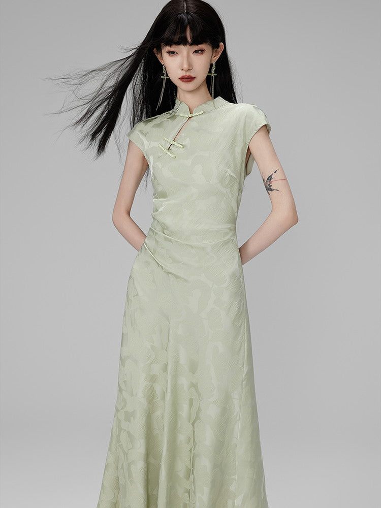 China Slim Embroidery Long Chic Dress