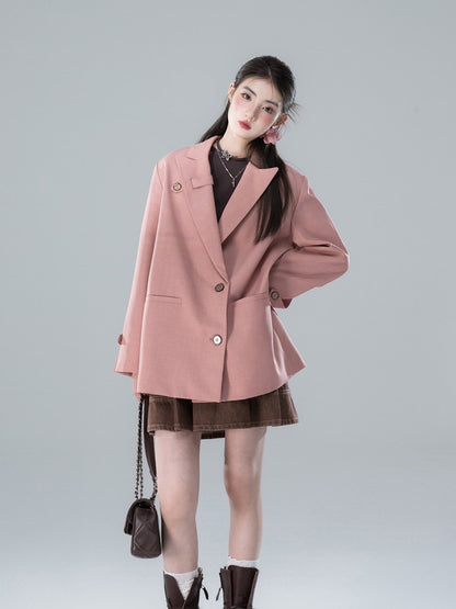 Oversize Cute Loose Simple One-Tone Jacket