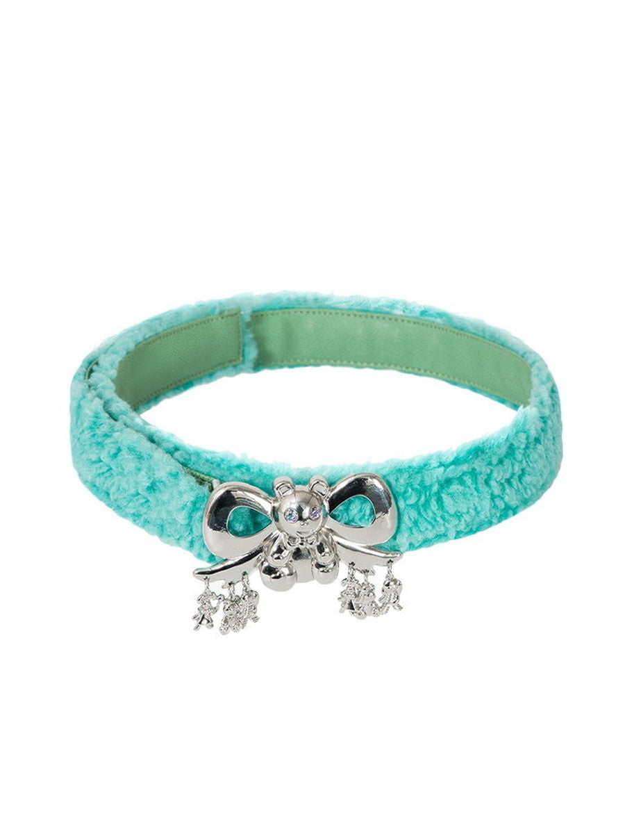 Ribbon-Buckle Boa Bear Slim Belt