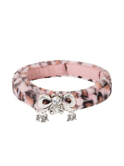 Ribbon-Buckle Boa Bear Slim Belt