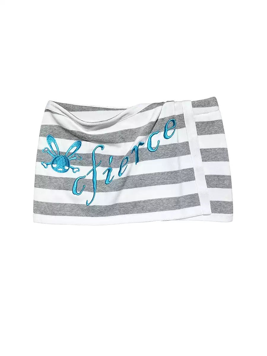 Embroidery Border Wrap Towel Mini-Skirt