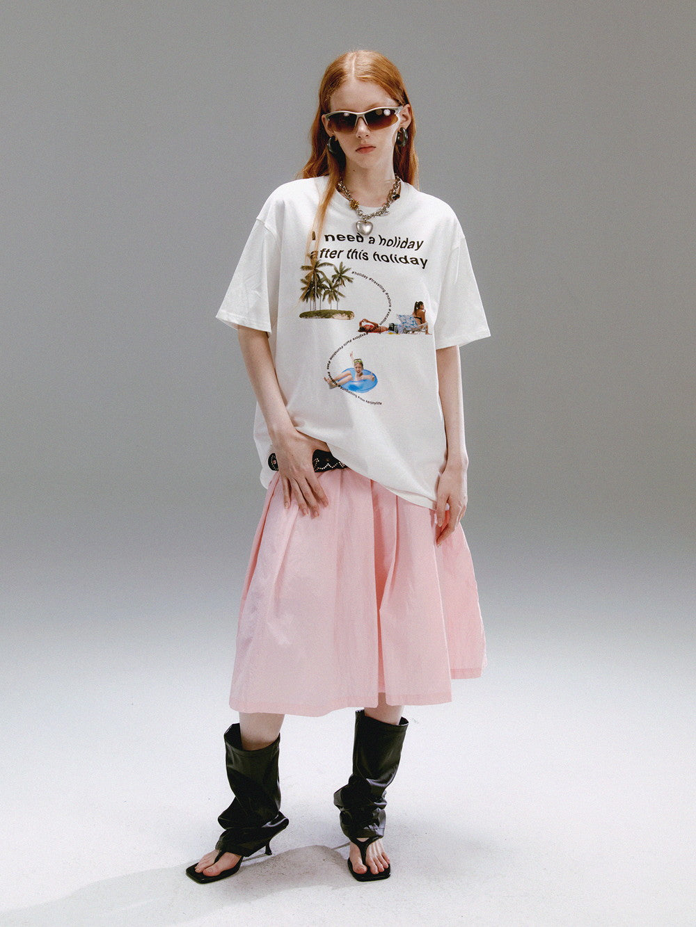 Unisex Oversize Casual Print-T-Shirt