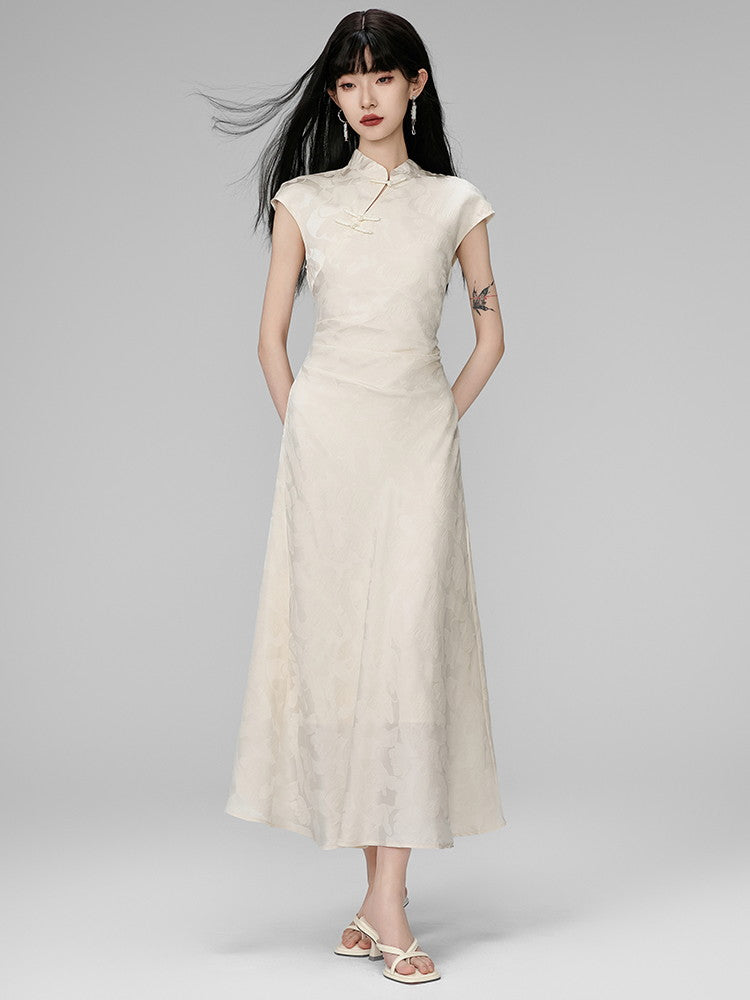 China Slim Embroidery Long Chic Dress