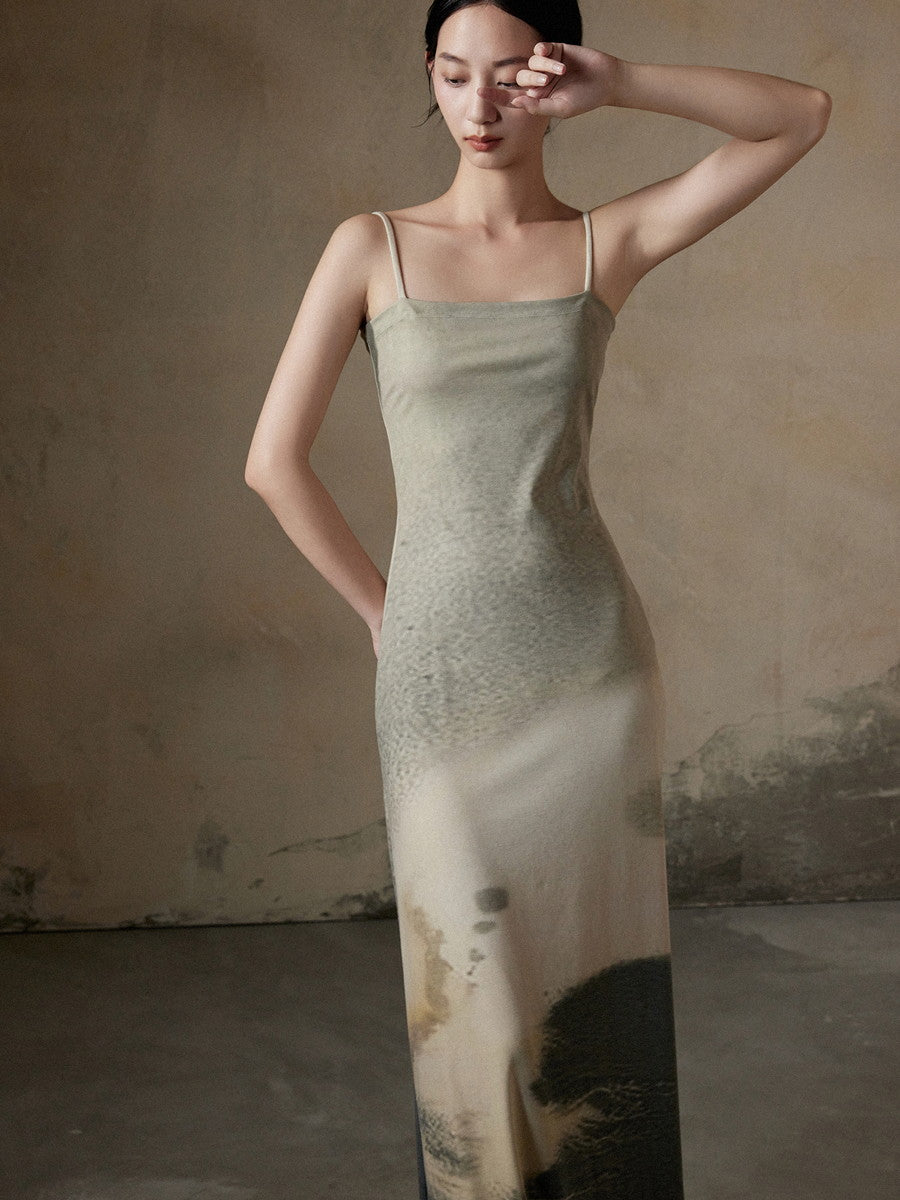 Camisole Elegant Slim Long Gradation Dress