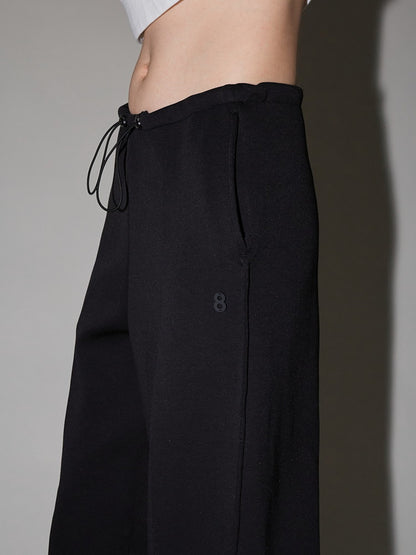 Simple Loose High-Waist Plain Wide-Pants