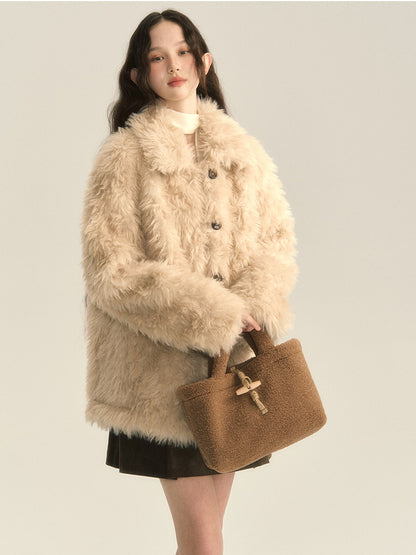 Compact Hand-Bag Fluffily Boa-Bag