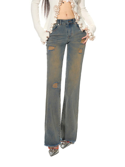 Straight Damage Crash Slim Sliy Denim-Pants