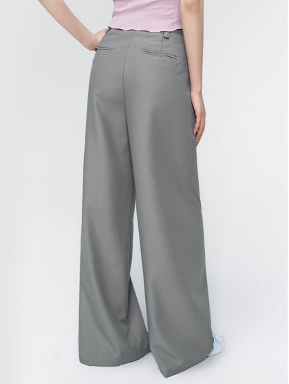 Wide-Leg Casual Straight Pants