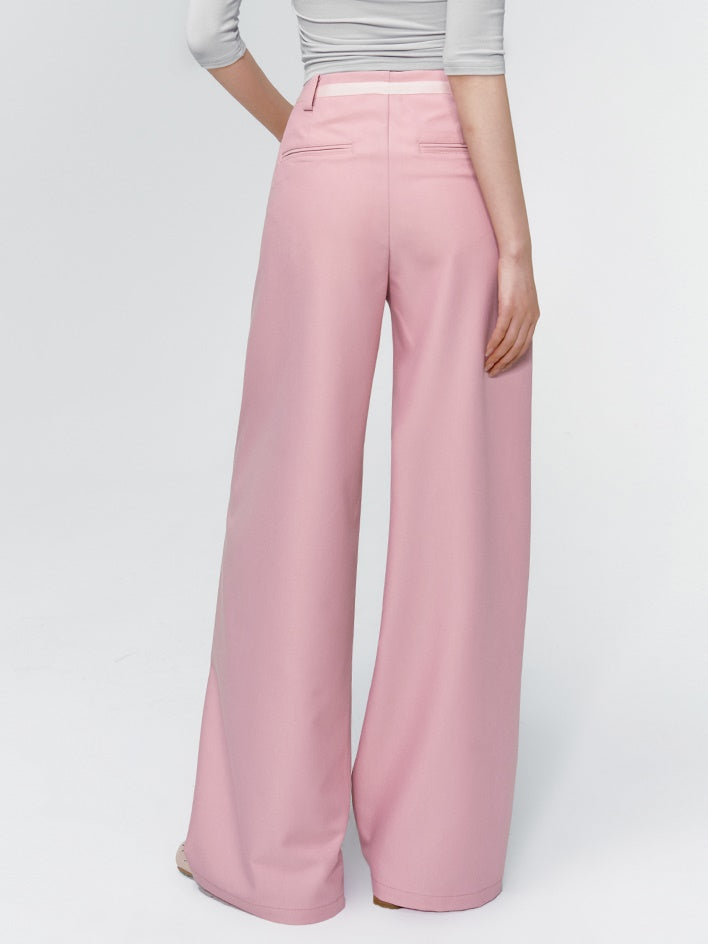 Wide-Leg Casual Straight Pants