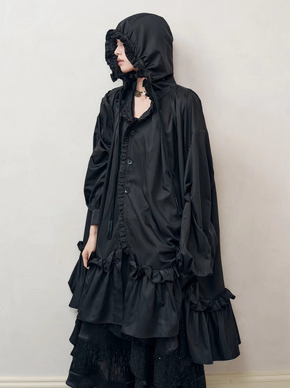 Hoodie Frill Oversize Gothic Flare A-Line Nichi Outer