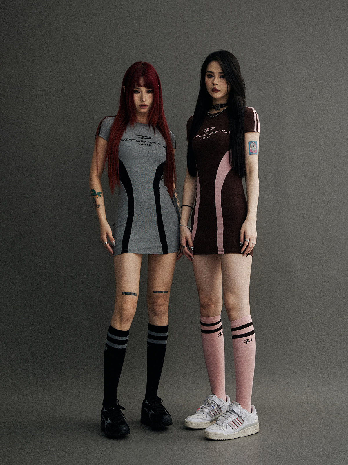 Tight Stretch Fit Casual One-Piece &amp; Socks