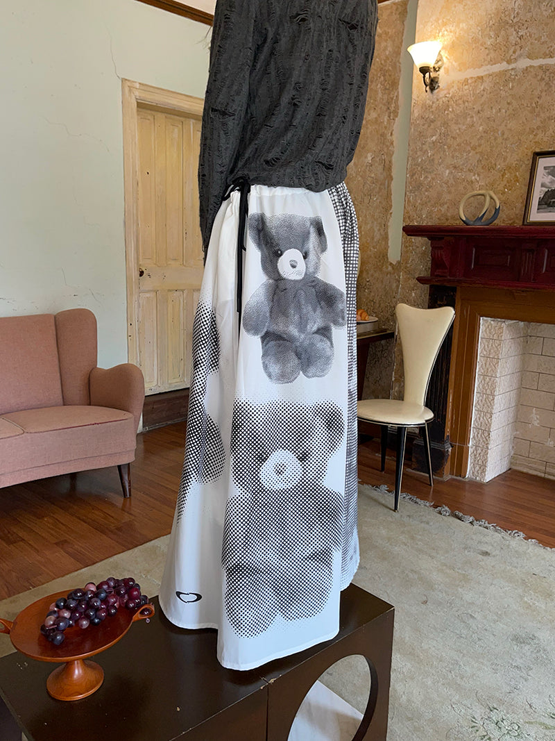 Picture animale Nichi Flare Long-Skirt