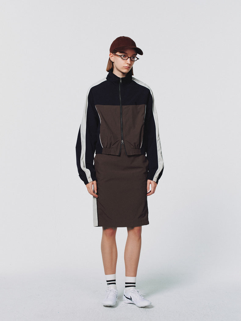 Casual Sporty Set-Up Outdoor Monotone Tops＆Skirt