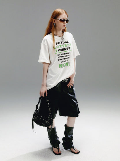 Unisex Flower Monochrome Retro Oversize Shirt