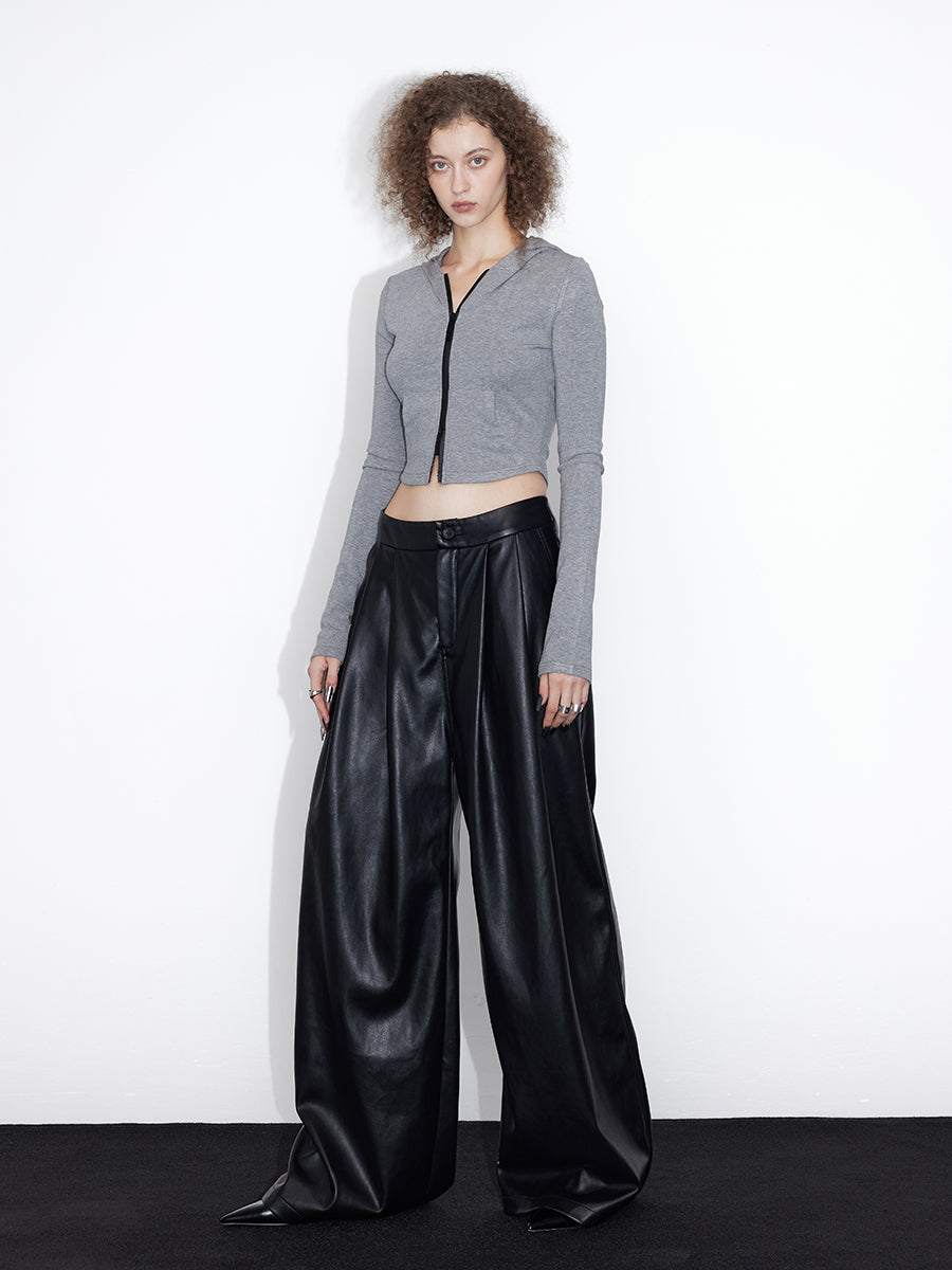 Leather Straight Smooth Cool Pants