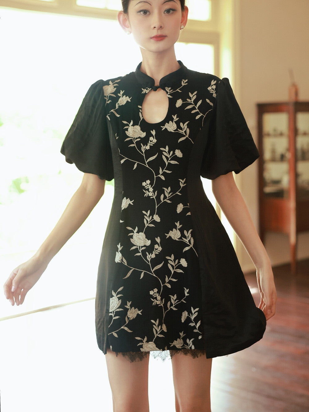 Embroidery Lace Flower Mini One-Piece