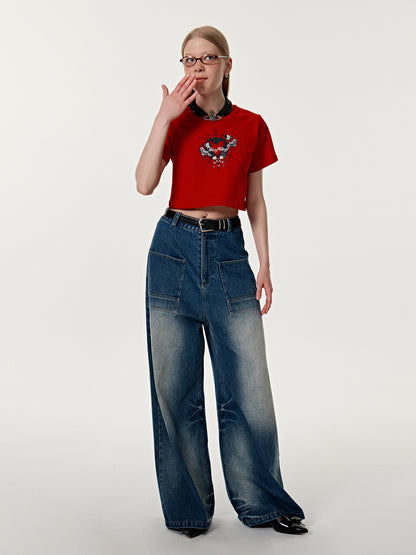 Cropped Casual Summer T-Shirt