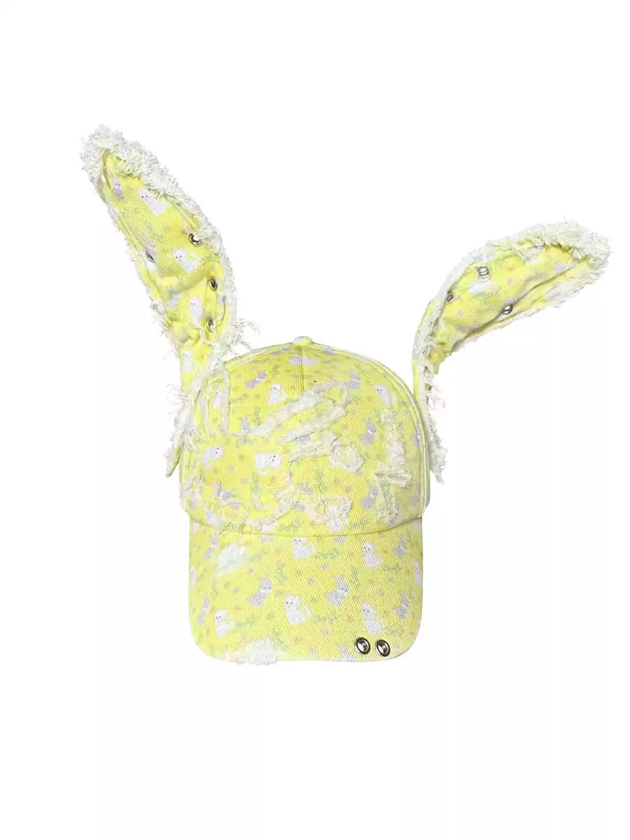 Rabbit-Ear Denim Animal Cap Hat