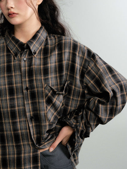 Checked Ovresize Casual Flannel-Shirt