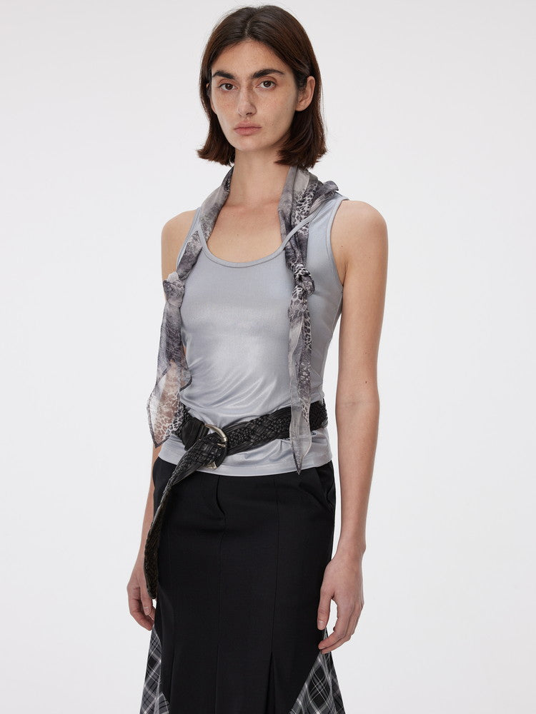 Scarf Python Nichi U-Neck Camisole Tops