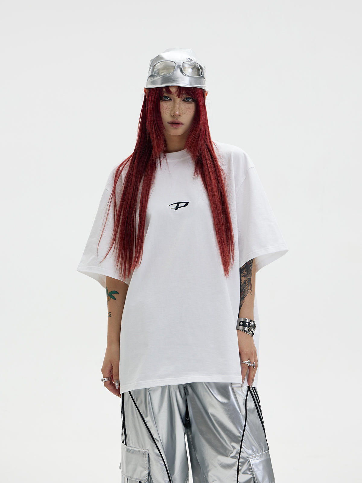 Unisex Oversize One -Point Casual Simple T -Shirt