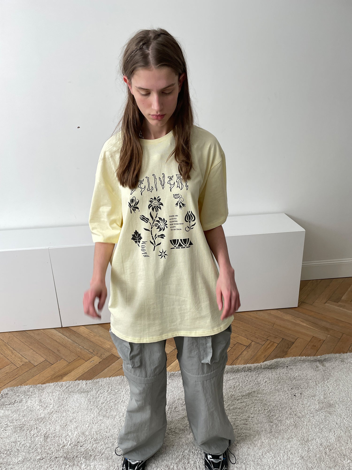 Unisexe Oversize Retro Silhouette Print-T -Shirt