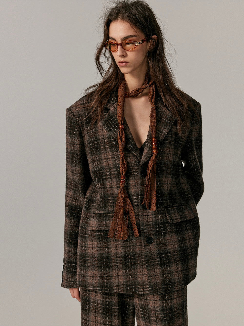 Checked Wool Classy Warm Retro Jacket