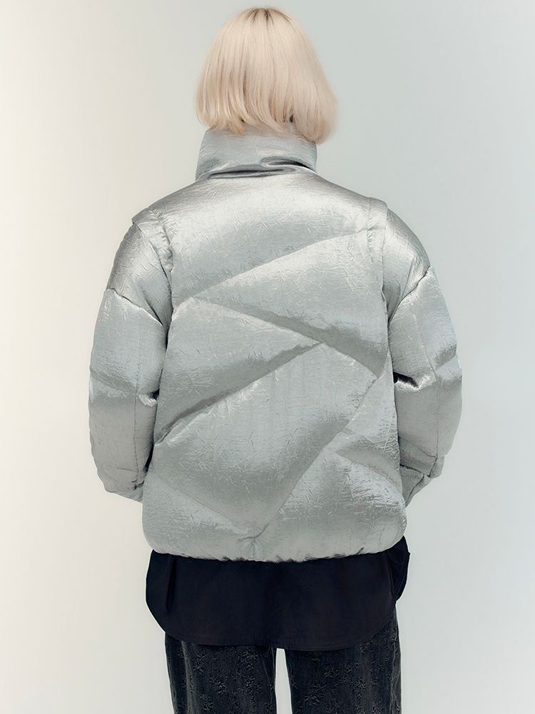 Metallic Nichi Bold Rollar Down-Jacket