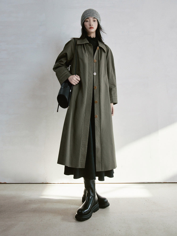 Chic Oversize Stitch Long-Coat