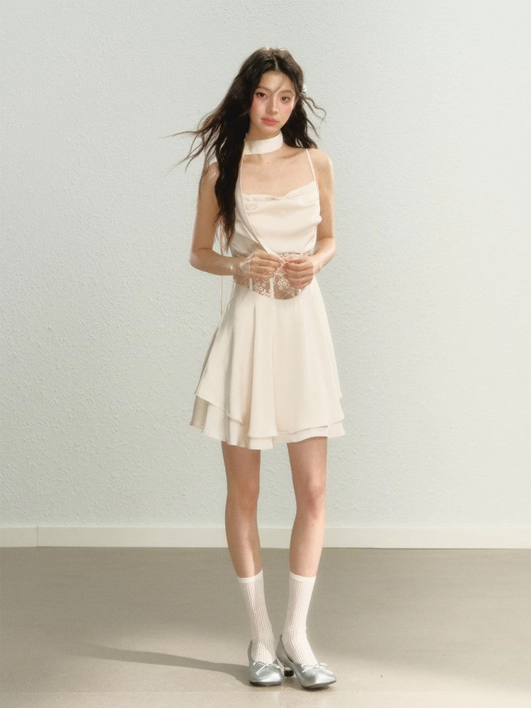 Lace Sexy Camisole Flare Dress Lace Sexy Camisole Flare Dress
