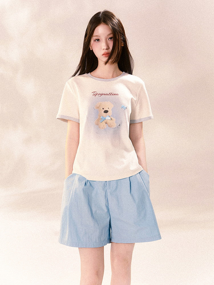 Retro Bear Fancy Casual T-Shirt