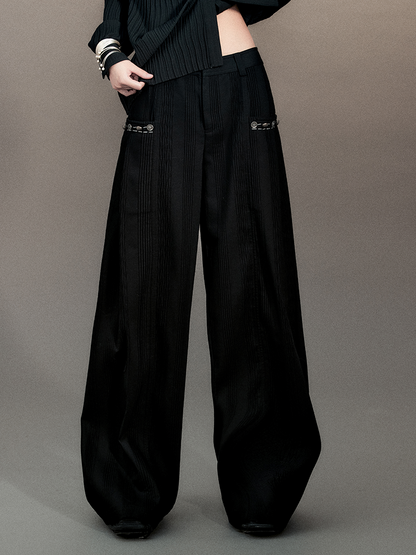 Wide-Leg Casual Loose High-Waist Wide-Pants