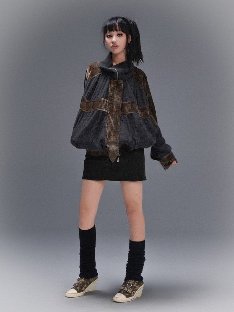 Off-Turtle Uv-Cut Thin Knit Dolman Cross Jacket