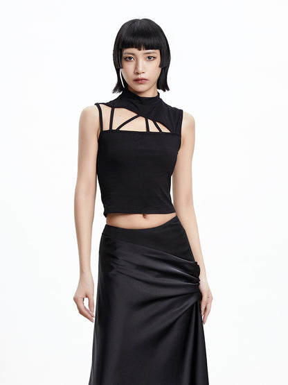 Nichi Asymemtry Cropped Tight Cutsew