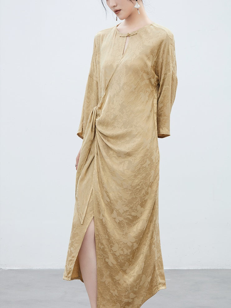 China-Dress Embroidery Drape Long One-Piece