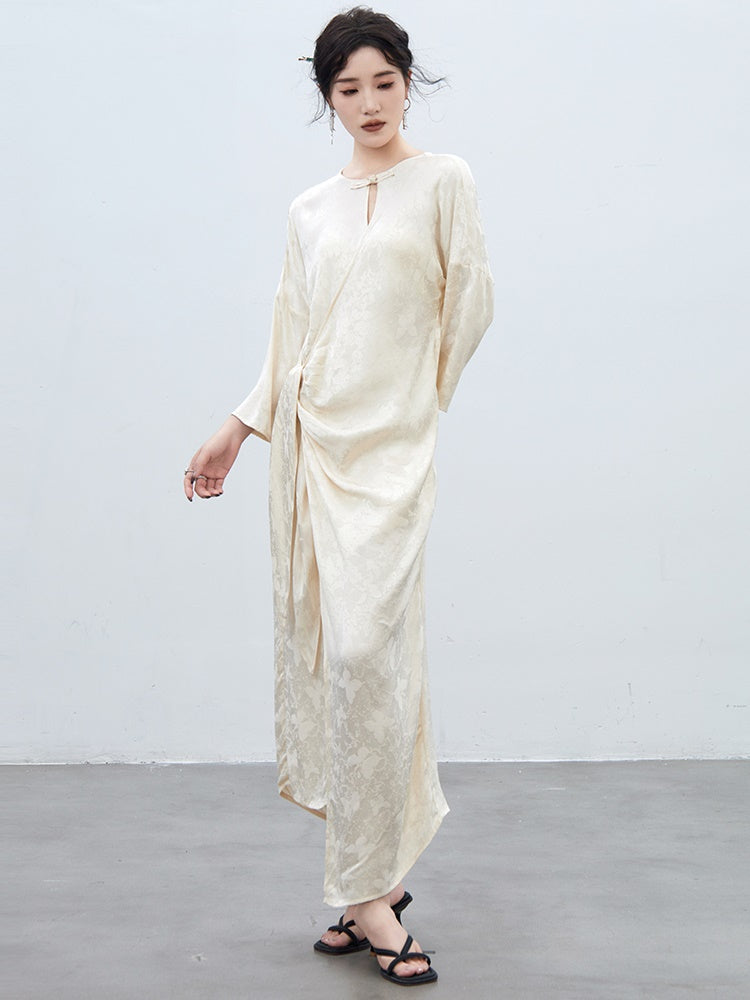 China-Dress Embroidery Drape Long One-Piece