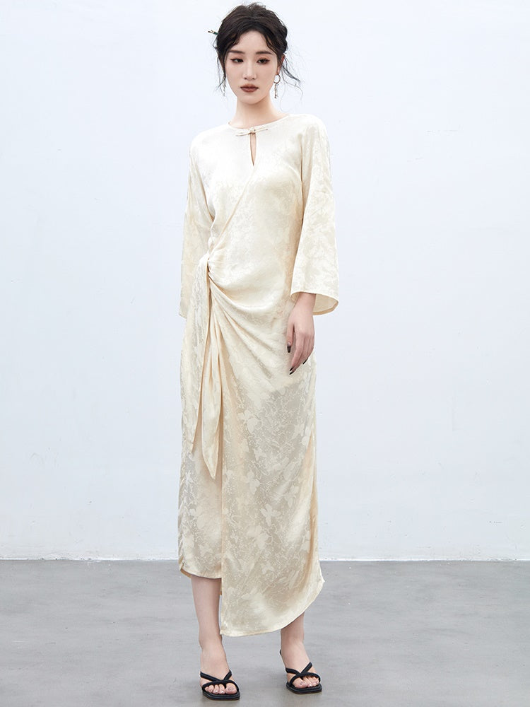 China-Dress Embroidery Drape Long One-Piece