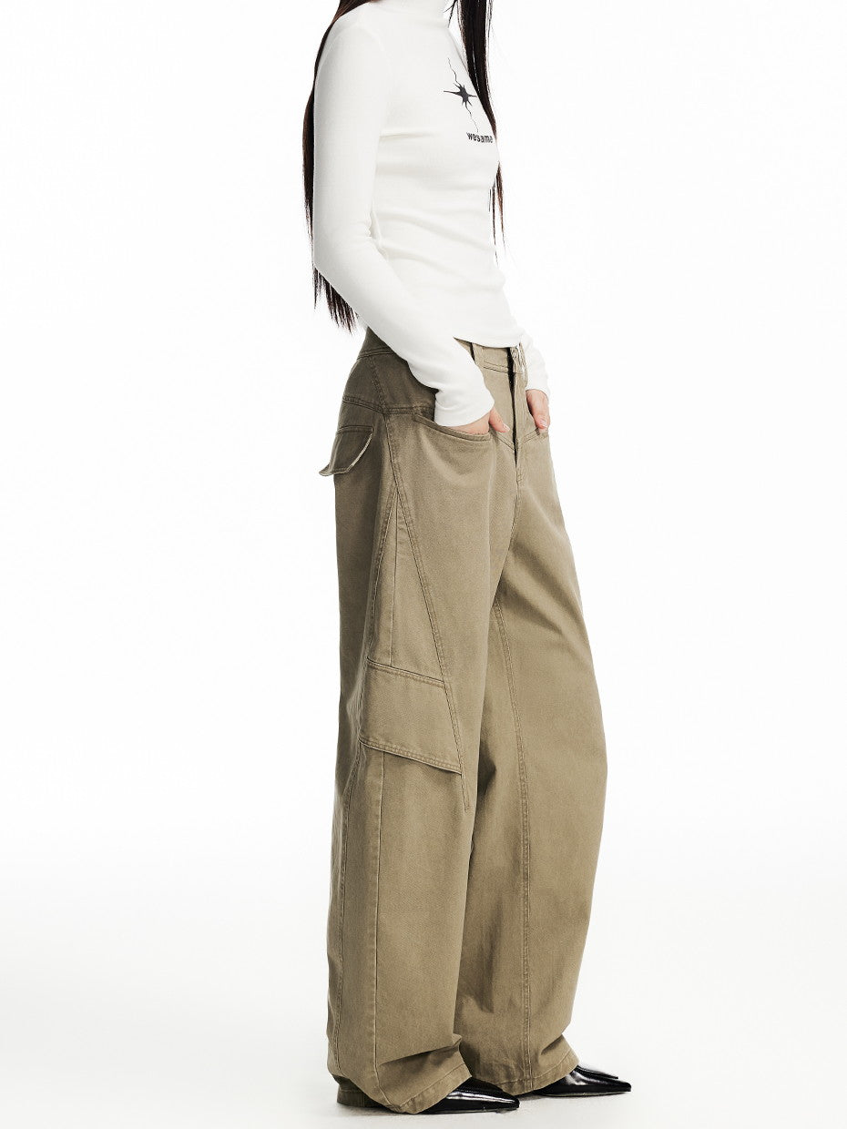 Straight Loose Wide Casual Simple Plain Pants